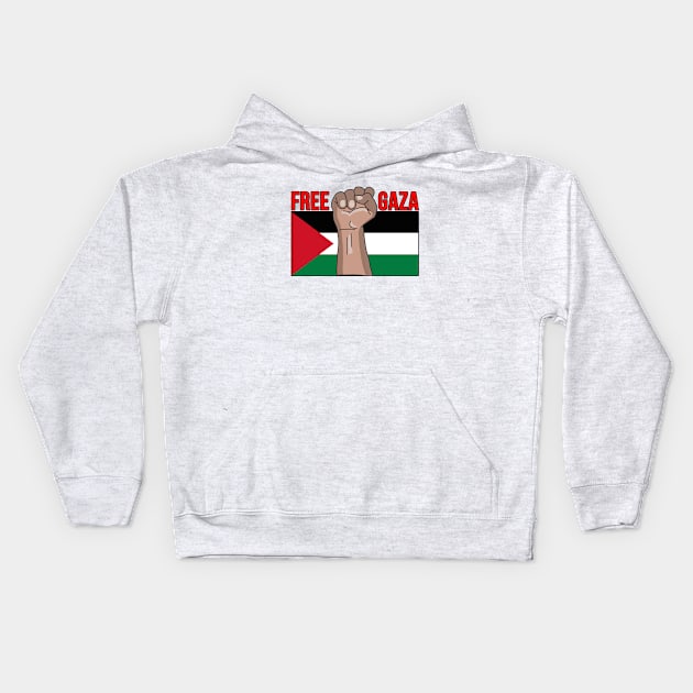 Free Gaza Kids Hoodie by DiegoCarvalho